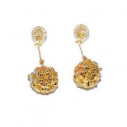 Yellow,white and rose gold earrings