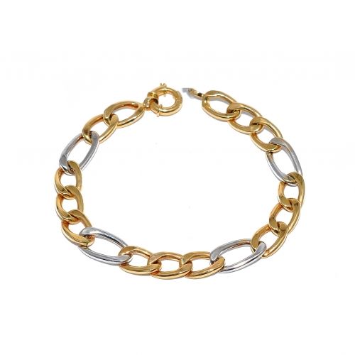 Yellow and white gold bracelet
