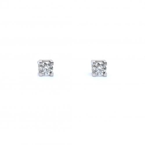 White gold earrings with diamonds 0.37 ct
