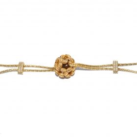 Yellow and brown gold bracelet