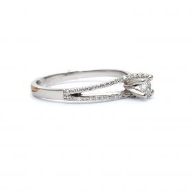 White gold engagement ring with diamonds 0.24 ct