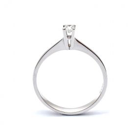Годежен пръстен  от бяло злато с диамант 0.16 ct 