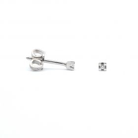 White gold earrings with diamonds 0.02 ct