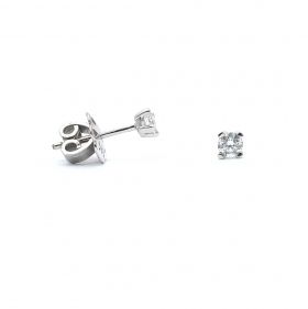 White gold earrings with diamonds 0.25 ct