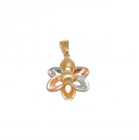 Yellow, rose and white gold pendant
