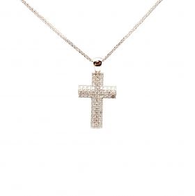 White gold necklace with diamonds 0.33 ct
